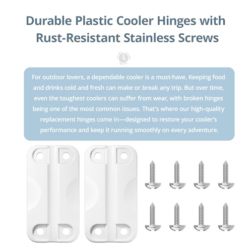 Cooler Hinges Replacement for Igloo 25-165 Qt - 2 Pack