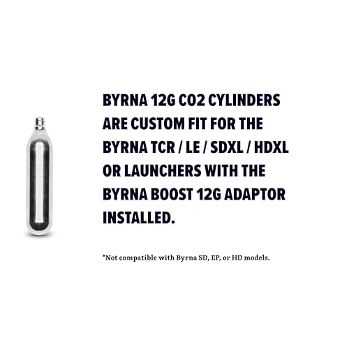 12 Gram CO2 + Oiler Cartridges - 10 Count Pack for Byrna Launchers