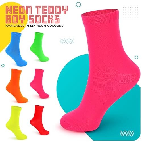Neon Green Casual Dress Socks for Men - Comfortable Crew Socks