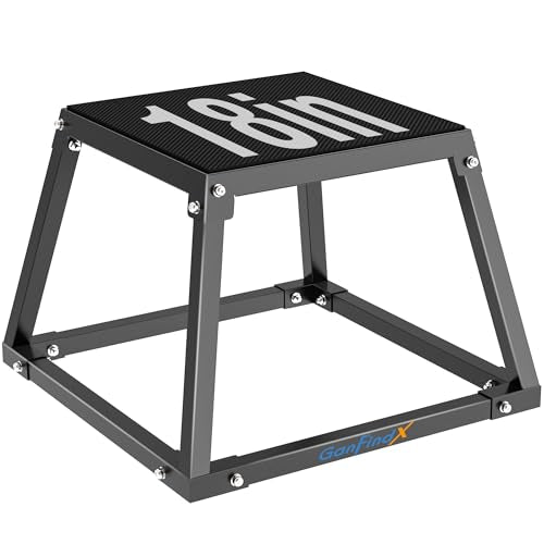 Heavy-Duty 18-Inch Plyometric Jump Box for Fitness Training - Black