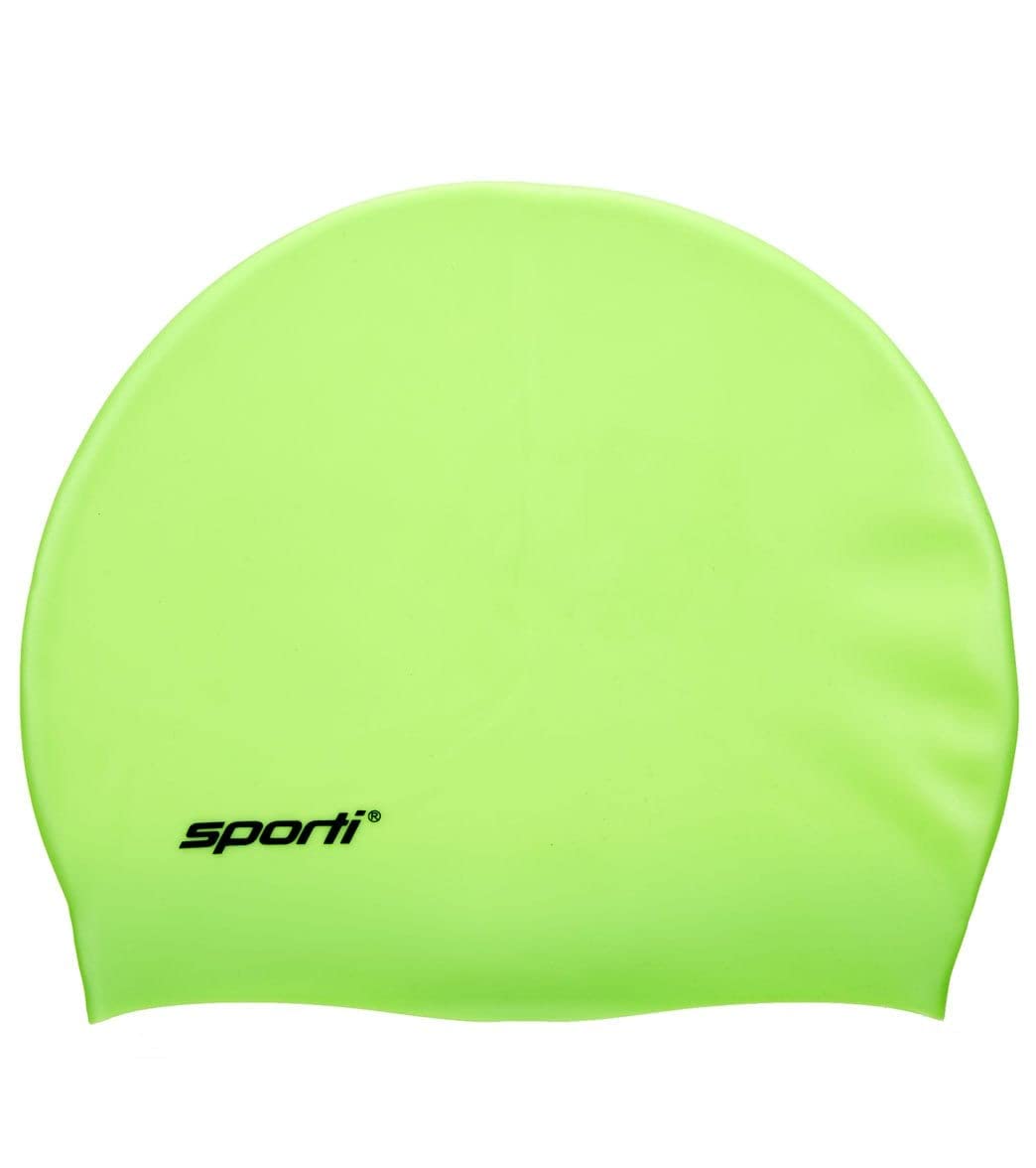 Sporti Silicone Swim Cap - Green