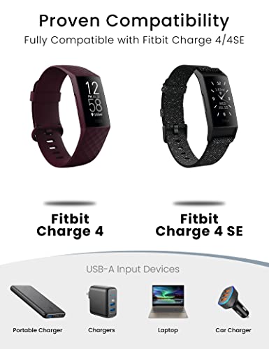 Replacement USB Charging Cable for Charge 4 Fitness Tracker - 3.3Ft