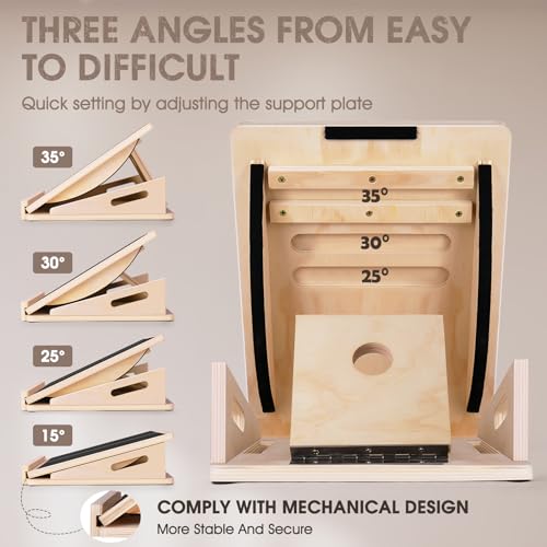 2-in-1 Adjustable Wooden Balance & Slant Board for Stretching