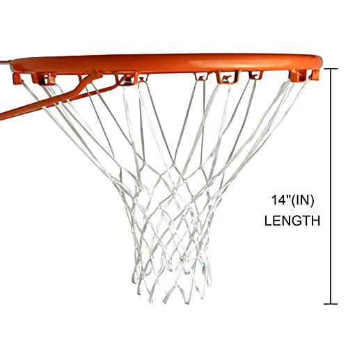 Basketball Nets Replacement - 12 Loops All-Weather Polyester, 2 Pack