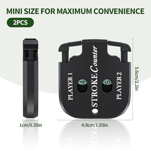 Mini Golf Stroke Counter Clicker - 2PCS Dual Dial Scorekeeper