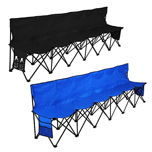 6-Seat Portable Folding Chair with Carry Bag for Camping & Beach