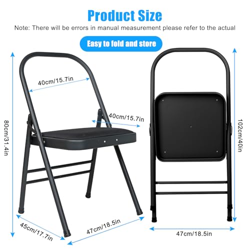 Backless Yoga Chair with Resistance Band for Abs & Core - Black