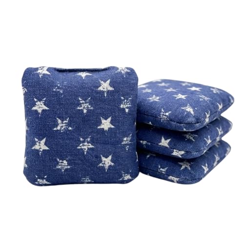 Professional Cornhole Bags - 16 oz Dual Sided with Resin Fill - Stars/Stripes