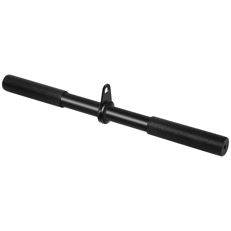 Vishusju Pulldown Straight Bar Rotating Steel with Rubber Grips LAT Pull Down Handle for Pulley Cable Machine Triceps Training Rowing Machine Attachment for Home Gym Strength Exercise
