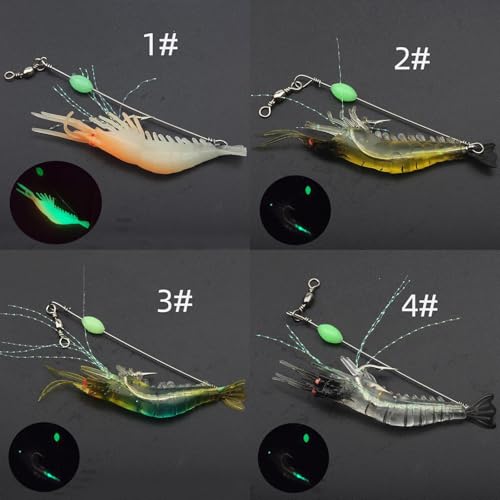 7-Piece Soft Luminous Shrimp Fishing Lure Set - Premium Quality