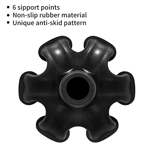 Self Standing Cane Tip Replacement - 3/4 Inch - Black