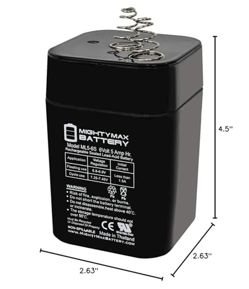 Mighty Max Battery 6V 5Ah Battery Replacement for Deer Fish Wildlife Feeder