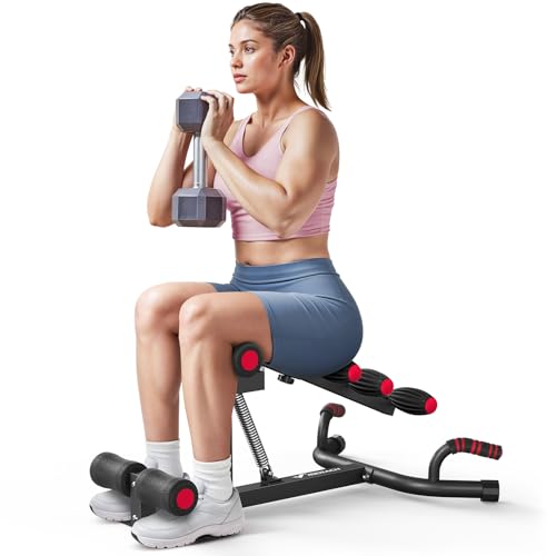 Adjustable Deep Squat Machine for Women - Glutes Trainer - Black & Red