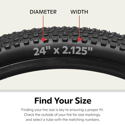 24-Inch Bike Inner Tube - Durable Schrader Valve - 1.75-2.125 Inch