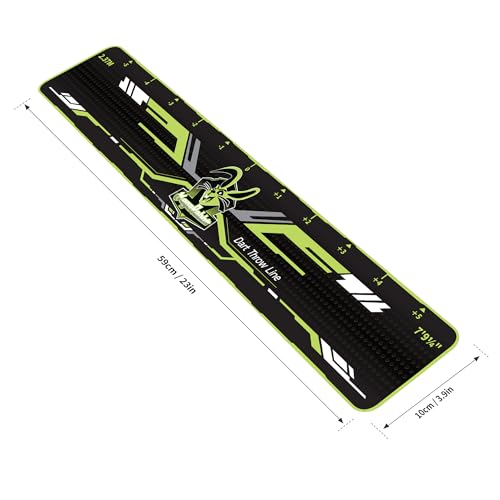 Dart Throw Line with Storage Case - PVC Non-Slip Marker 2.9" x 23"