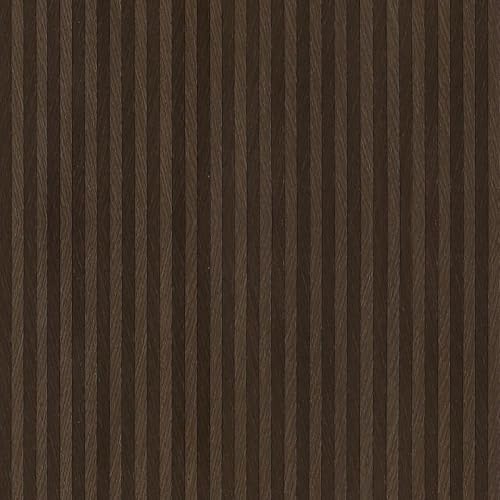 FunStick Brown Stripe Wood Wallpaper Peel and Stick Waterproof Wood Contact Paper for Cabinets Countertops Peel and Stick Wood Slats for Bedroom Wall Decor Removable Wood Wallpaper for Table 15.8"x80"