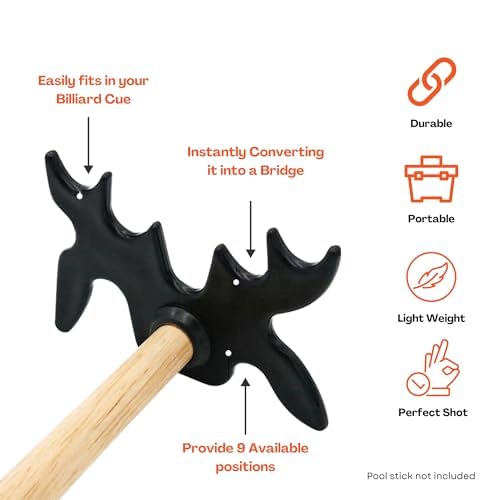 Portable Moosehead Billiard Bridge Head - Slip-On Cue Rest