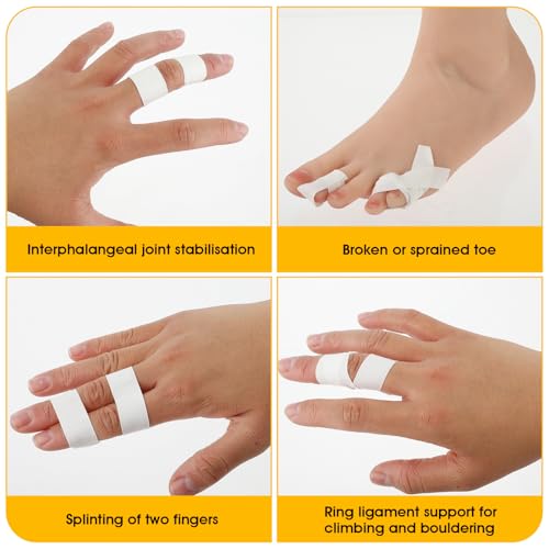 Extra Strong White Finger Tape - 0.6 Inch x 32 Feet Athletic Tape