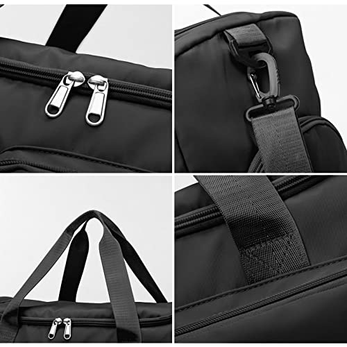 Gym Duffle Bag with Shoe Compartment - Waterproof Weekender Bag