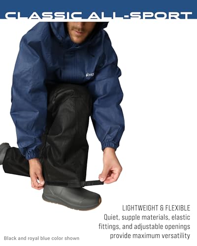 FROGG TOGGS Men’s All-Sport Waterproof Rain Suit Set, Stone/Black Large