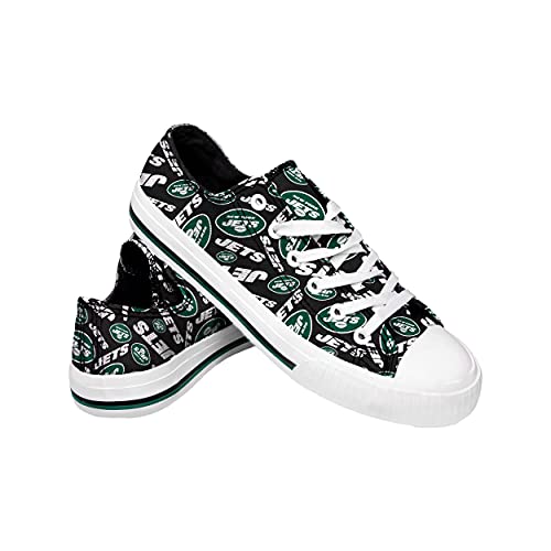 Women's NFL Team Logo Canvas Sneakers - Low Top Fashion Shoes
