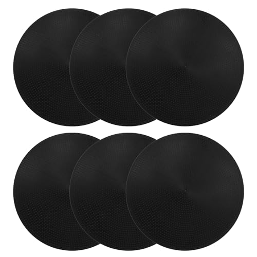 Agility Spot Markers - Non-Slip Floor Dots for Training - Black 8 Inch