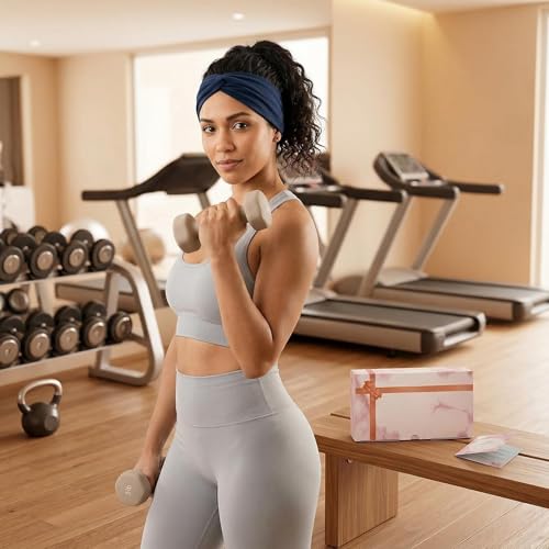 Stretchy Sport Headbands - 4 Pack Soft Knotted for Yoga & Workout