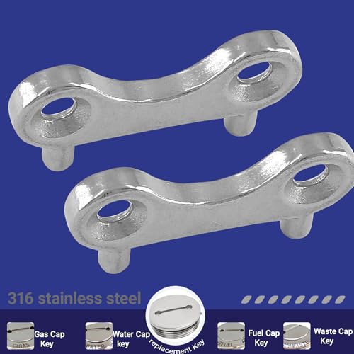 Stainless Steel Boat Gas Cap Key - 2 Pack Replacement Tool