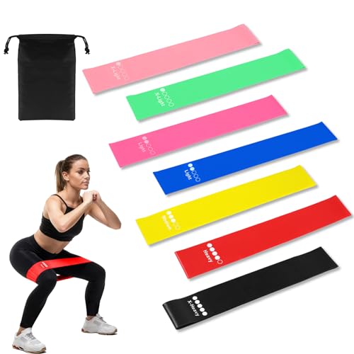 7-Piece Resistance Band Set - TPE Elastic Exercise Bands for Yoga and Pilates