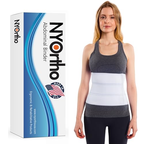 Abdominal Binder Waist Support Belt - Compression Wrap for Men & Women