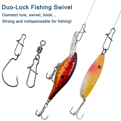 Duo Lock Fishing Snap Kit - 100pcs Stainless Steel High Strength Snaps & Clips