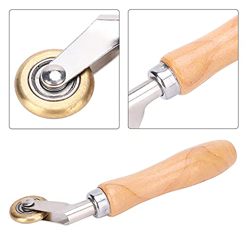 Seam Roller, Welding Handheld Roofing Roller Brass Press Wheel Hand DIY Tool for Plastic/Tarpaulin Welding, Wallpaper/Corner Seaming, Car Film Pressing