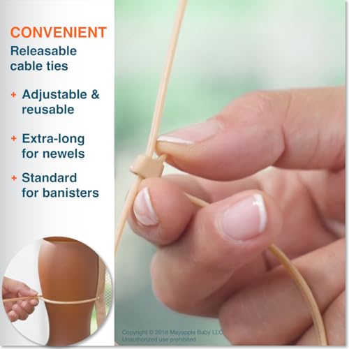 Roving Cove Stair Banister Guard 10ft x 3ft, Railing Safety Net for Baby Proofing, Child Safety Stairway Cover, Balcony Mesh Netting, Ebony Black