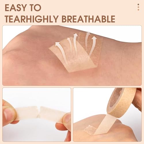 Micropore Medical Tape for Rhinoplasty Recovery - 0.5 in x 10 Yd Beige