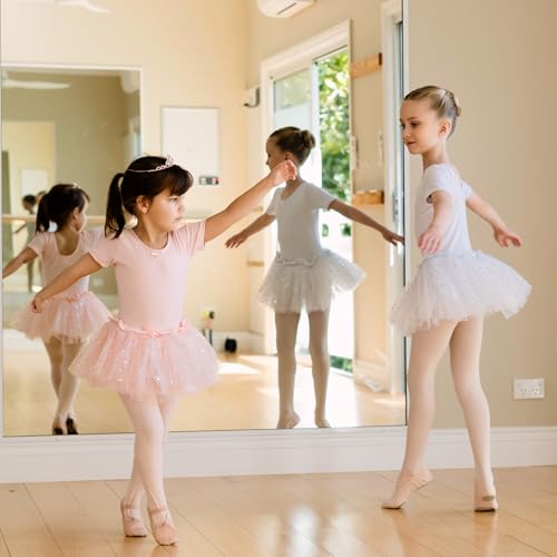 Toddler Ballet Tights for Girls - Soft & Stretchy, 2-4T (2 Pairs) - Ballet Pink