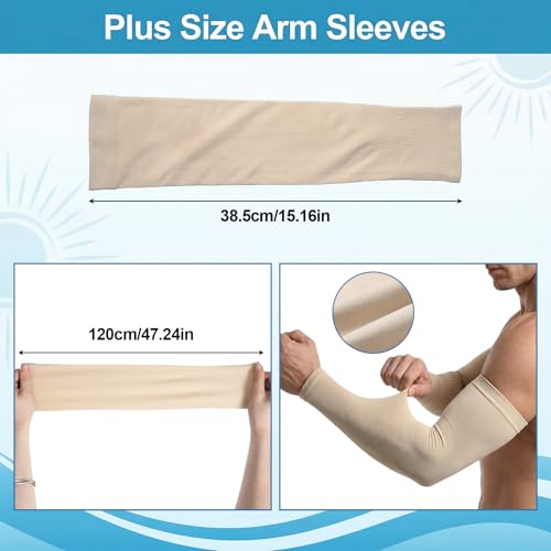 UPF 50+ Cooling Arm Sleeves for Sun Protection - 2 Pair Set