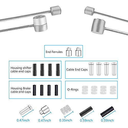 Universal Bicycle Brake and Shifter Cable Replacement Set - 2 Meter