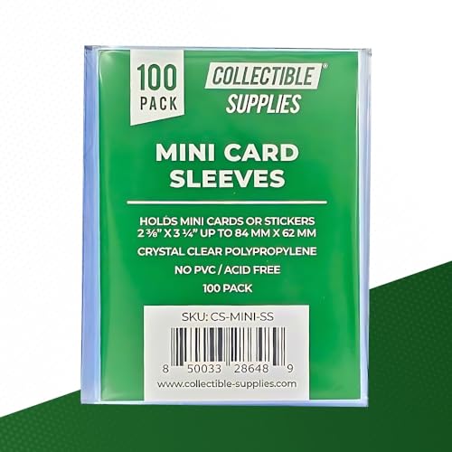Mini Card Soft Sleeves - 2 3/8" x 3 1/4" - 100 Pack