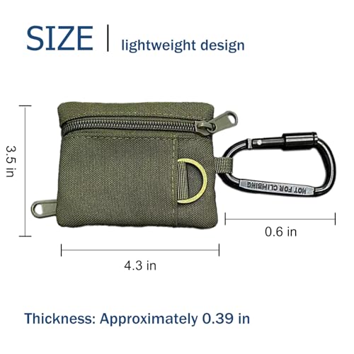 Mix 3 Pack Tactical EDC Keychain Pouches with Upgraded D-Ring - Military Mini Molle Organizer for Outdoor Camping Hiking