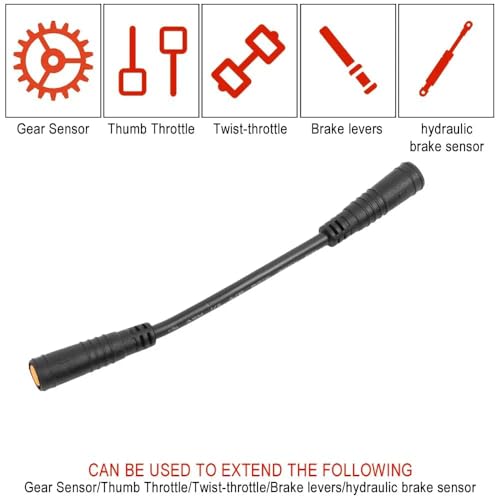3-Pin Electric Bike Adapter Cable - 5.2in Waterproof Connector