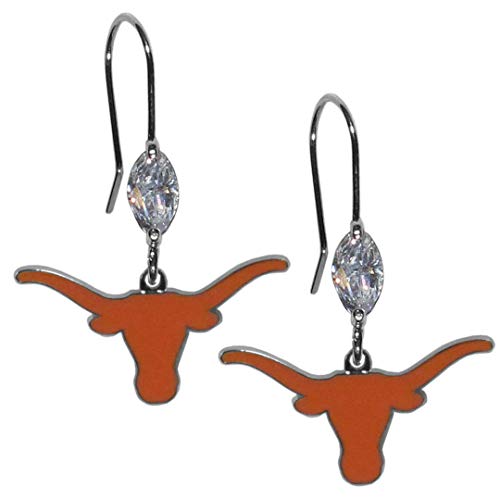 Texas Longhorns Crystal Dangle Earrings - Team Charm Jewelry