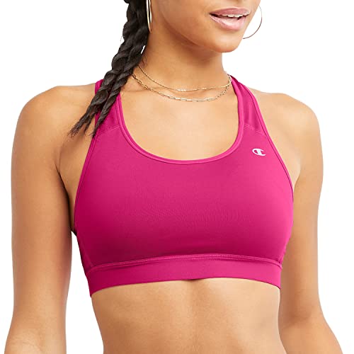 Champion Women's High-Impact Sports Bra - Moisture-Wicking, Small/Fuchsia