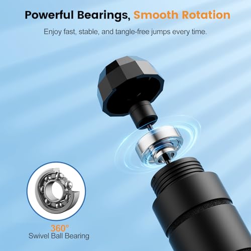 Adjustable Speed Jump Rope with Foam Handles - Black+Black