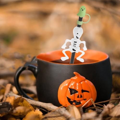 4-Pack Halloween Silicone Straw Covers for 30 & 40 Oz Tumblers