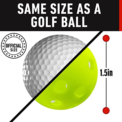 Practice Golf Balls - Indestructible Plastic 1.5-inch Limited Flight - 12 Pack