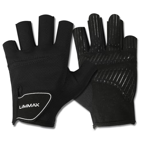 Breathable Half Finger Workout Gloves - Non-Slip Padded Palm, Pink - X-Large