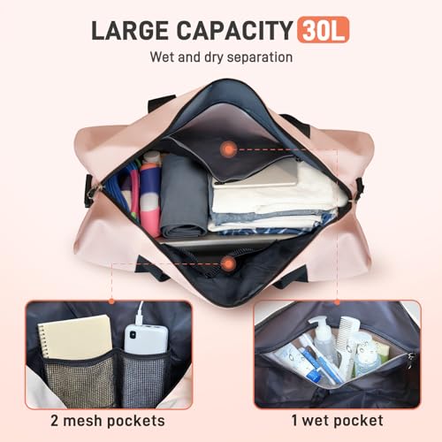 Yoga Mat Bag with Water Bottle Pocket - Pink Tote for Travel