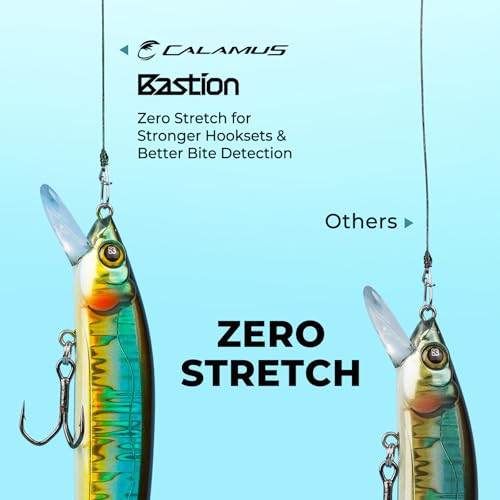 Calamus Bastion Braided Fishing Line 20LB - Moss Green, 600 Yards, Strong & Abrasion Resistant