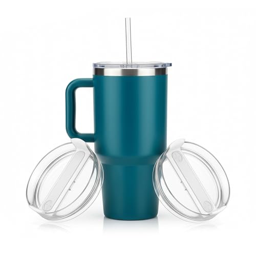 40oz Tumbler Replacement Lids - Leakproof Snap-On Design