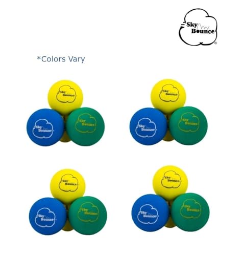 Color Rubber Handballs - 2 1/4-Inch Assorted, 12 Count